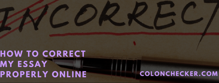 The easiest way how to correct my essay properly colon checker