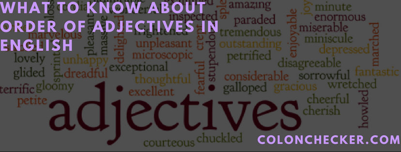 order of adjectives in english language